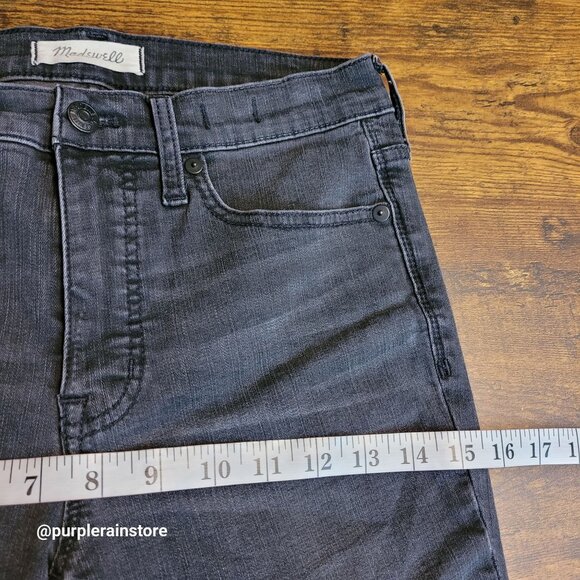 Madewell Jeans 27 Skinny 9" High Rise Black Sea Wash H2230 Tummy Control Stretch - Picture 9 of 13